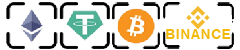 USDT, USDC, ETH, BTC.