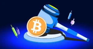 Bitcoin ir rinkos grafikai, iliustruojantys naujoko klaidas ir sprendimų riziką kripto prekyboje